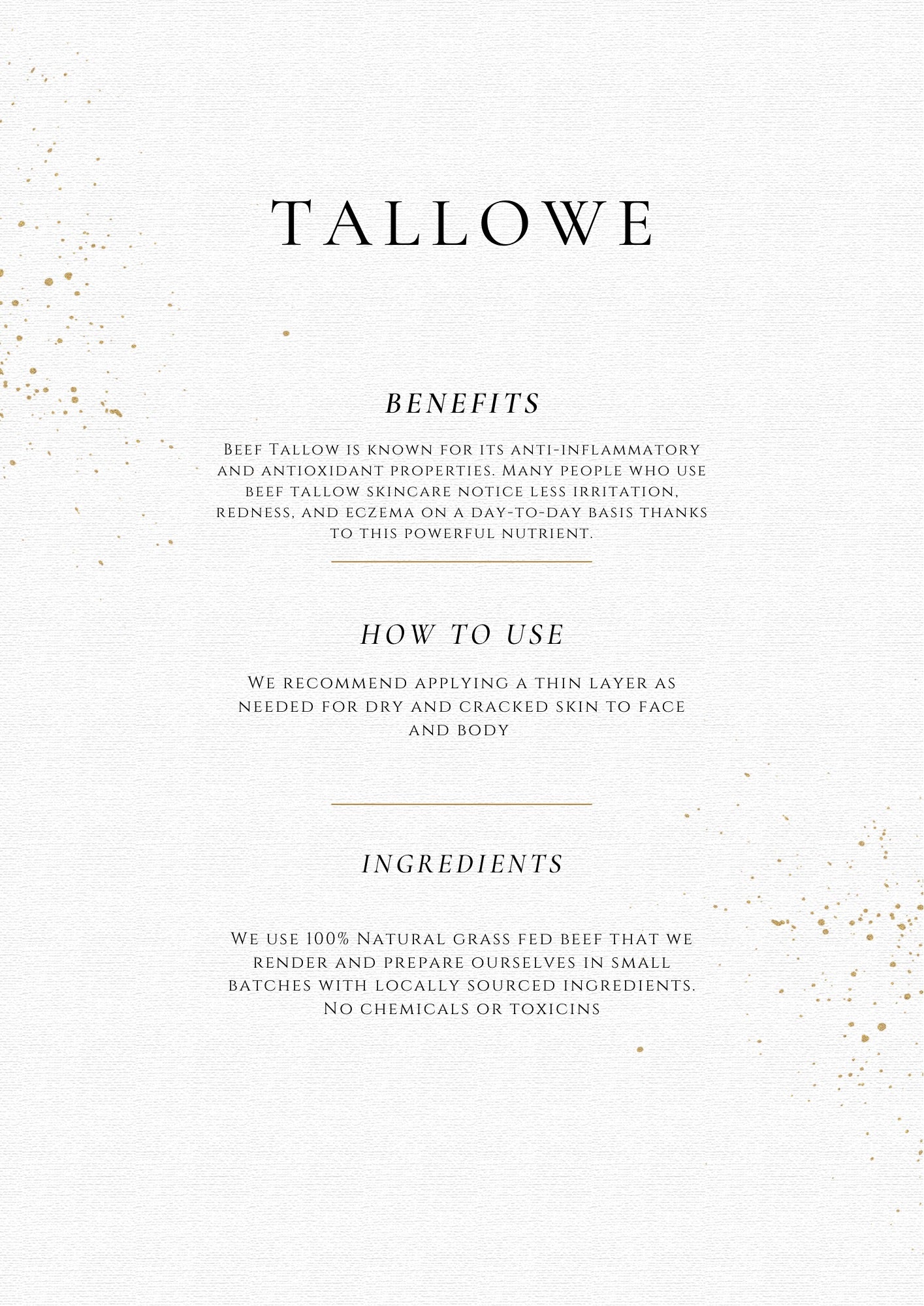 100% Grass Fed Beef Tallow-Unscented Whipped