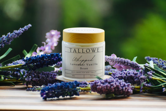 100% Grass Fed Beef Tallow with Lavender and Vanilla Bean
