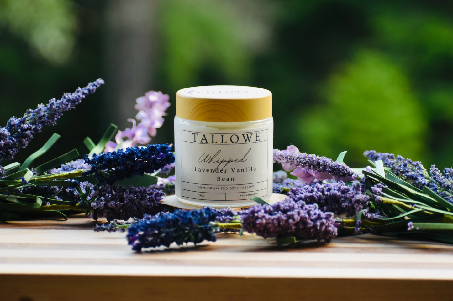 100% Grass Fed Beef Tallow with Lavender and Vanilla Bean
