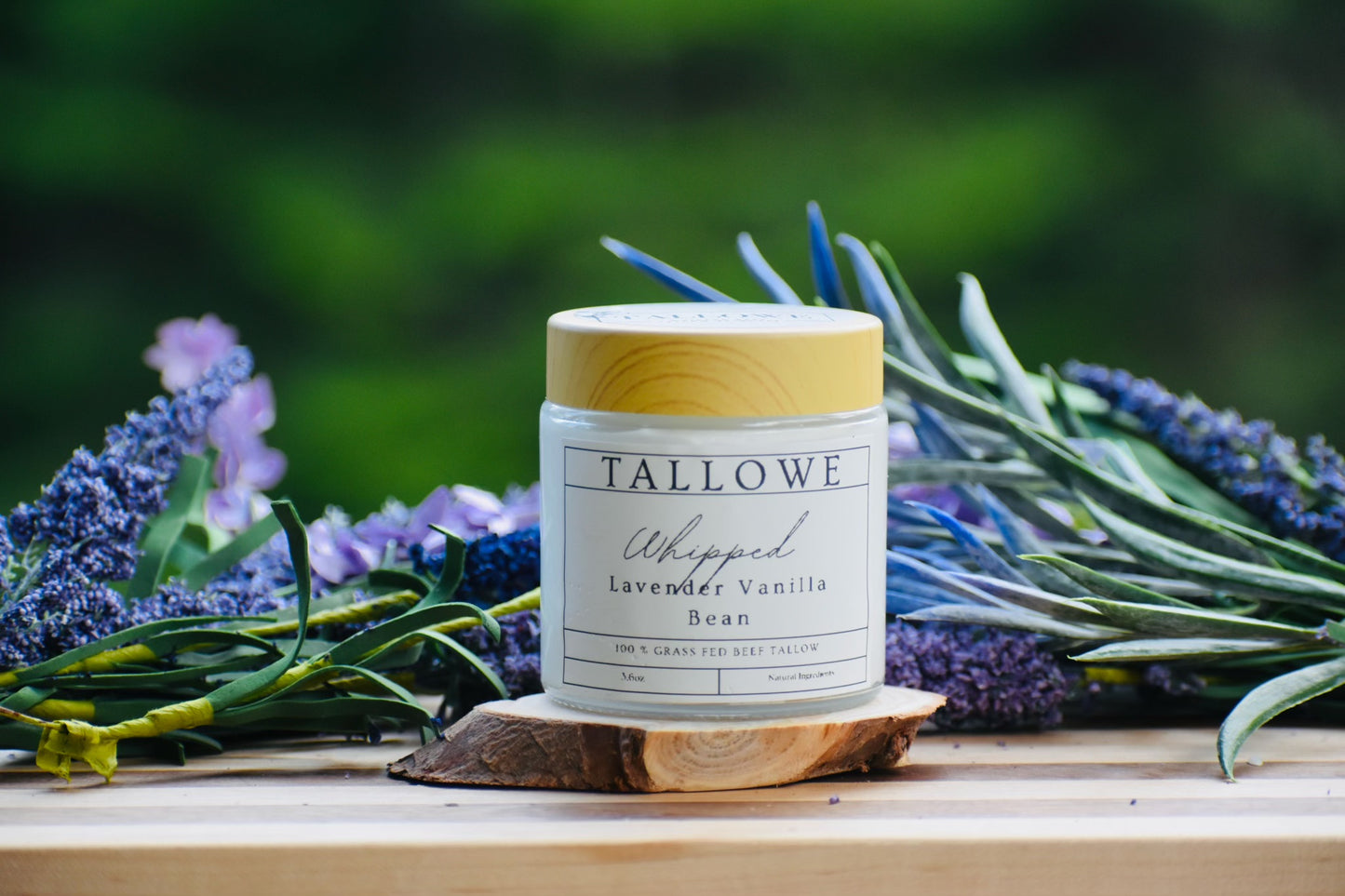 100% Grass Fed Beef Tallow with Lavender and Vanilla Bean