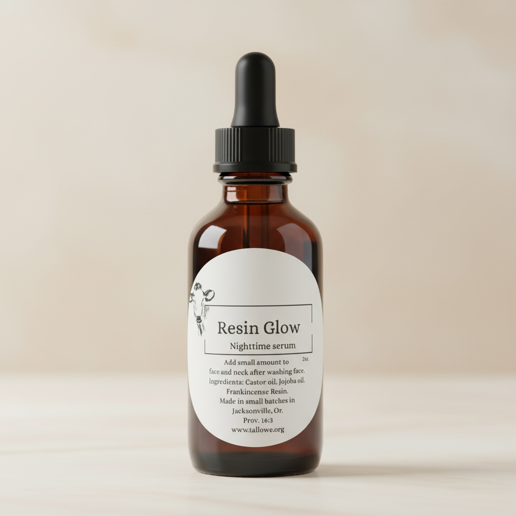 Resin Glow serum with professional background