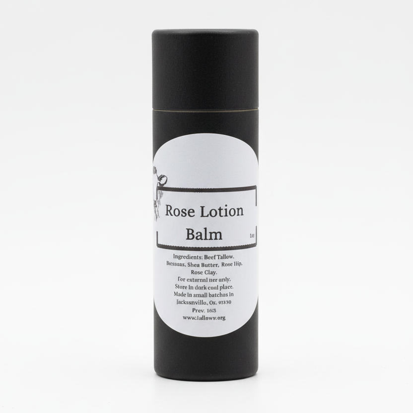Rose Lotion Balm - Clean White Background
